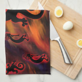 Kokopelli Kunst Theedoek (Quarter Fold)