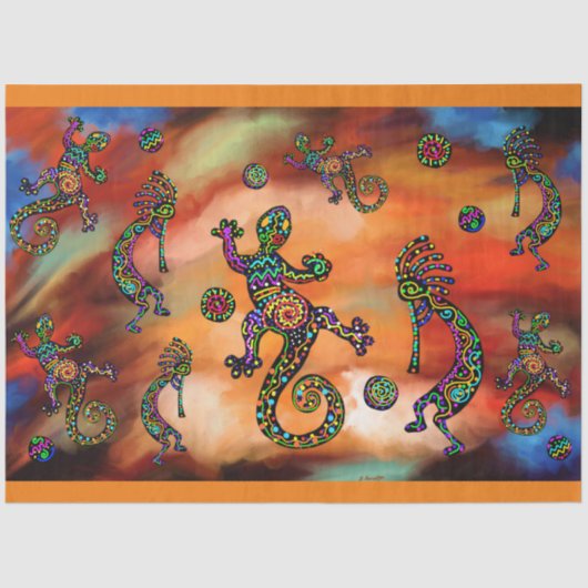 Kokopelli Kunst Tissuepapier (Voorkant)