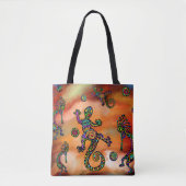 Kokopelli Kunst Tote Bag (Voorkant)