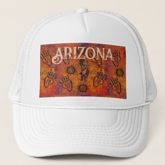 Kokopelli Kunst Trucker Pet (Voorkant)