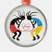 Kokopelli Liefde Metalen Ornament (Voorkant)