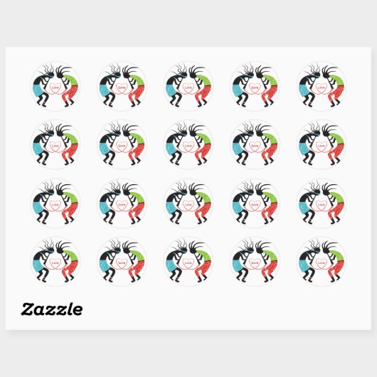 Kokopelli Liefde Stickers (Vel)