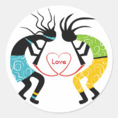 Kokopelli Liefde Stickers (Voorkant)