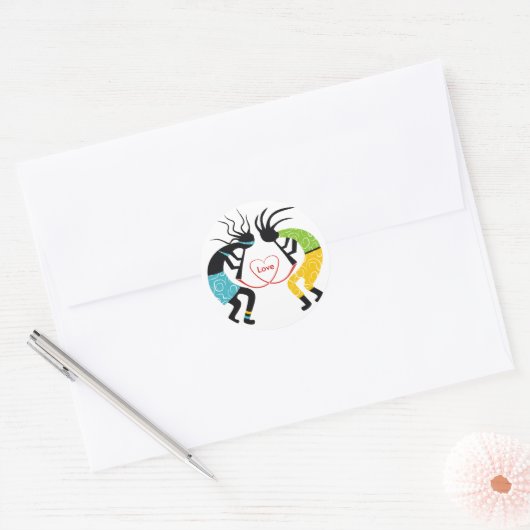 Kokopelli Liefde Stickers (Envelop)