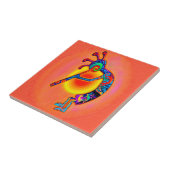 Kokopelli Lizard Sun Ceramic Tile Tegeltje (Zijkant)