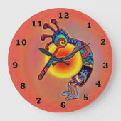 Kokopelli Lizard Sun Grote Klok (Voorkant)