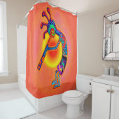 Kokopelli Lizard Sun Shower Curtain Douchegordijn (In situ)