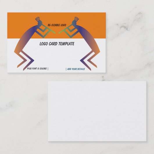 Kokopelli Logo Visitekaartje (Voorkant / Achterkant)