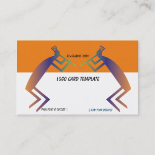 Kokopelli Logo Zakelijke Visitekaart Visitekaartje