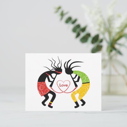 Kokopelli Love Briefkaarten (Staand voorkant)