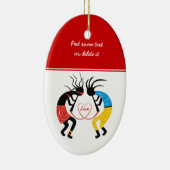 Kokopelli Love Keramisch Ornament (Rechts)