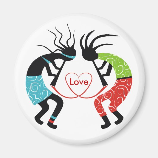 Kokopelli Love Magnets Magneet (Voorkant)