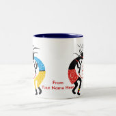 Kokopelli Love Tweekleurige Koffiemok (Center)