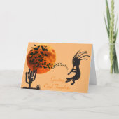 Kokopelli Maan Vleermuizen Zuidwestelijke Hallowee Kaart (Voorkant)