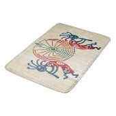 KOKOPELLI / MAN IN DE MAZE gekleurd + uw ideeën Badmat (Gekanteld)