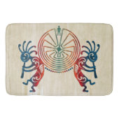 KOKOPELLI / MAN IN DE MAZE gekleurd + uw ideeën Badmat (Voorkant)