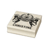 KOKOPELLI / MAN IN DE MAZE gekleurd + uw ideeën Rubberstempel (Stempel)