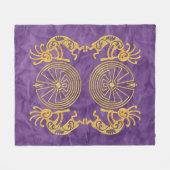 KOKOPELLI / MAN IN DE MAZE Gold + uw ideeën Fleece Deken (Voorkant (Horizontaal))