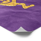 KOKOPELLI / MAN IN DE MAZE Gold + uw ideeën Poster (Hoek)