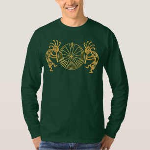 KOKOPELLI / MAN IN DE MAZE Gold + uw ideeën T-shirt