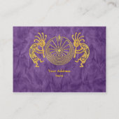 KOKOPELLI / MAN IN DE MAZE Gold + uw ideeën Visitekaartje (Achterkant)