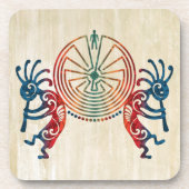 KOKOPELLI / MAN IN DE MAZE + uw ideeën Bier Onderzetter (Voorkant)