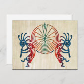 KOKOPELLI / MAN IN DE MAZE + uw ideeën Briefkaart (Voorkant / Achterkant)