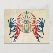 KOKOPELLI / MAN IN DE MAZE + uw ideeën Briefkaart (Voorkant)