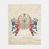 KOKOPELLI / MAN IN DE MAZE + uw ideeën Fleece Deken (Voorkant)
