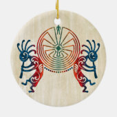 KOKOPELLI / MAN IN DE MAZE + uw ideeën Keramisch Ornament (Achterkant)