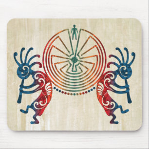 KOKOPELLI / MAN IN DE MAZE + uw ideeën Muismat