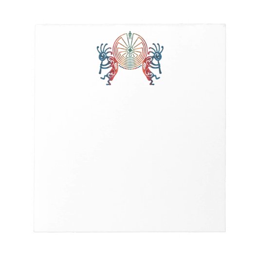 KOKOPELLI / MAN IN DE MAZE + uw ideeën Notitieblok (Voorkant)