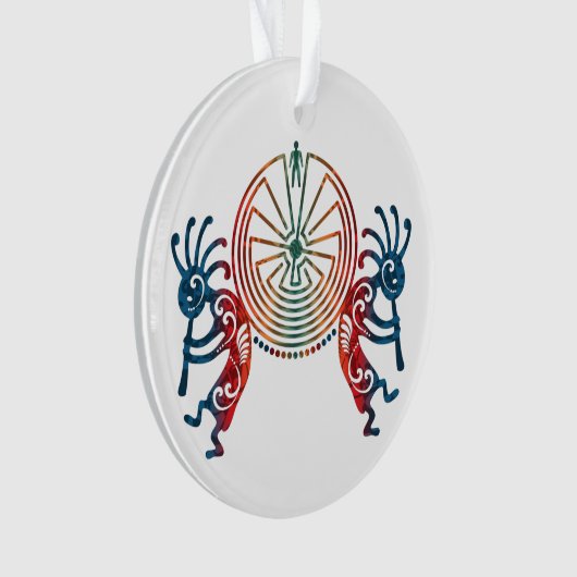 KOKOPELLI / MAN IN DE MAZE + uw ideeën Ornament (voorkant)