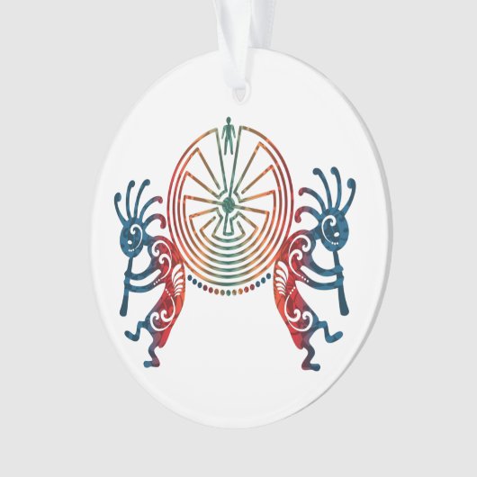 KOKOPELLI / MAN IN DE MAZE + uw ideeën Ornament (voorkant)