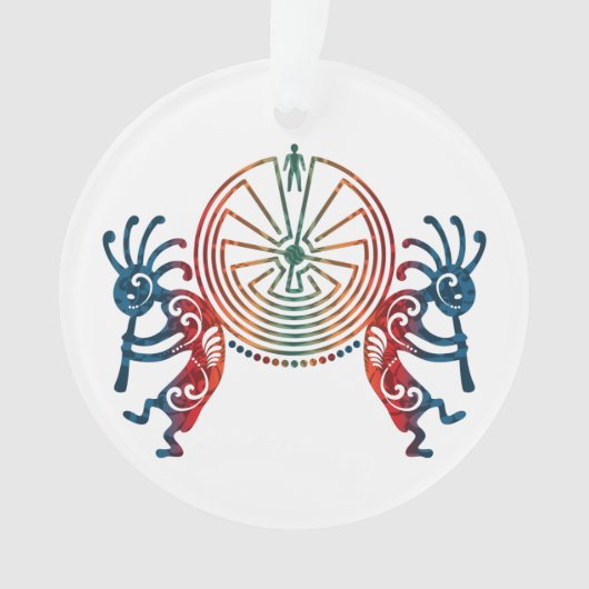 KOKOPELLI / MAN IN DE MAZE + uw ideeën Ornament (voorkant)