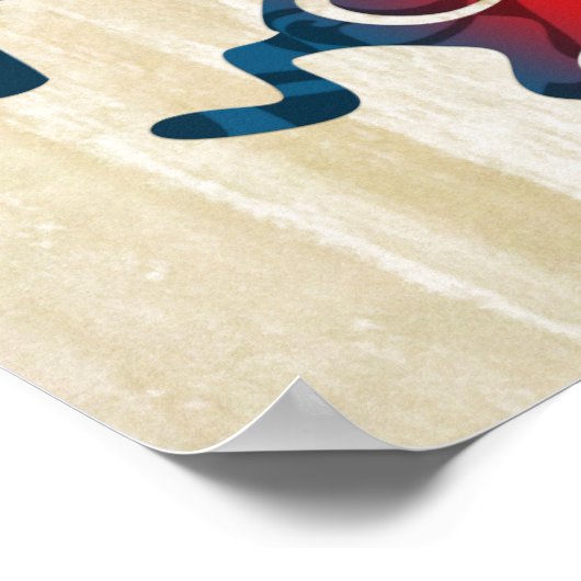 KOKOPELLI / MAN IN DE MAZE + uw ideeën Poster (Hoek)