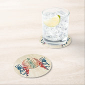 KOKOPELLI / MAN IN DE MAZE + uw ideeën Ronde Kartonnen Onderzetter (Insitu)