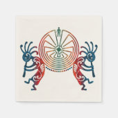 KOKOPELLI / MAN IN DE MAZE + uw ideeën Servetten (Voorkant)
