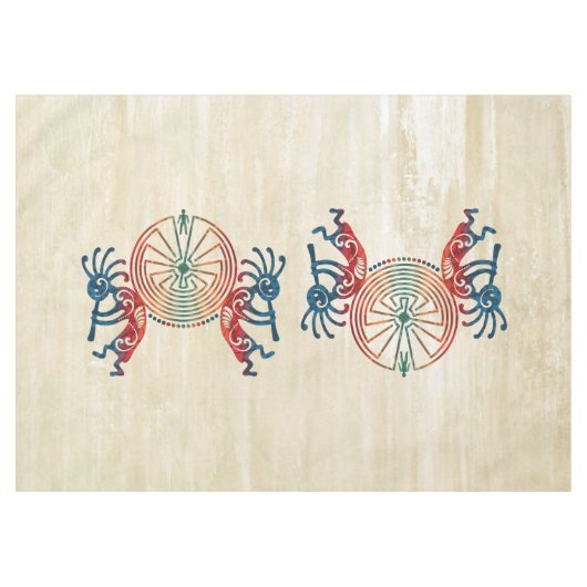 KOKOPELLI / MAN IN DE MAZE + uw ideeën Tafelkleed (Voorkant (Horizontaal))