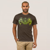 KOKOPELLI / MAN IN HET DOOLHOF groen + uw ideeën T-shirt (Voorkant volledig)