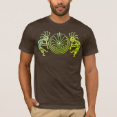 KOKOPELLI / MAN IN HET DOOLHOF groen + uw ideeën T-shirt (Voorkant)