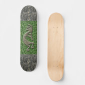 Kokopelli - Marble & Green Rock patroon. Skateboard (Voorkant)
