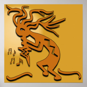 Kokopelli Merrymaker Musician Poster