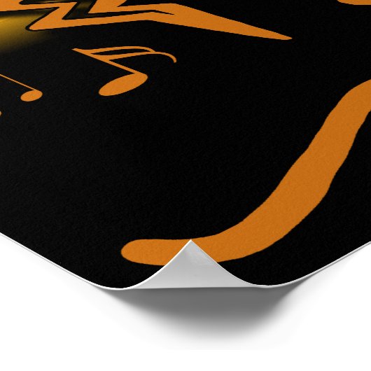 Kokopelli Merrymaker Musician with Moon Poster (Hoek)