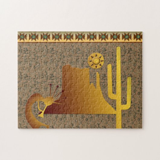Kokopelli Mesa & Cactus Set #1 Legpuzzel (Horizontaal)