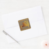 Kokopelli Mesa & Cactus Set #1 Vierkante Sticker (Envelop)