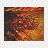 Kokopelli met Fire Flies 50 x 60 Vliegtuigbak Fleece Deken (Voorkant (Horizontaal))