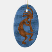 Kokopelli met Flute Mosaic Tiled Pattern Keramisch Ornament (Rechts)