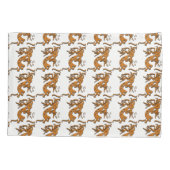 Kokopelli met muzieknotities rechts kussensloop (Achterkant)