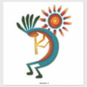 Kokopelli met Sun 14-inch vinylSticker Sticker (Vel)